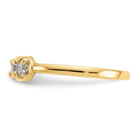 Cubic Zirconia Toe Ring in 14 Karat Gold - Picture 3 of 6